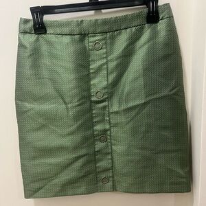 H&M Green Textured Mini Skirt